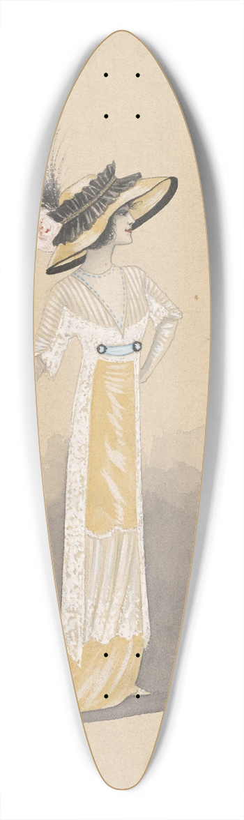 Will R. Barnes - untitled 39.3 inch art pintail longboard deck