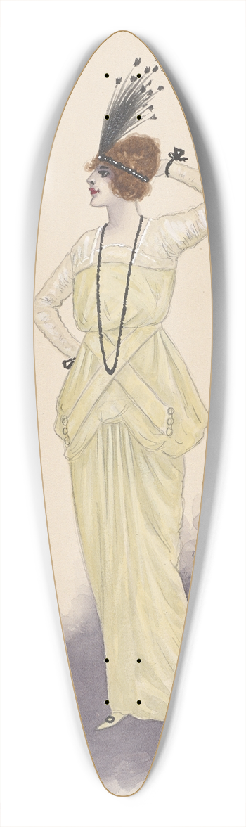 Will R. Barnes - Womans costume 39.3 inch art pintail longboard deck