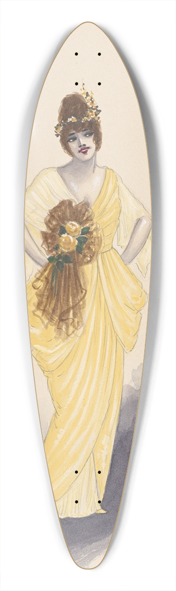 Will R. Barnes - Womans costume 39.3 inch art pintail longboard deck
