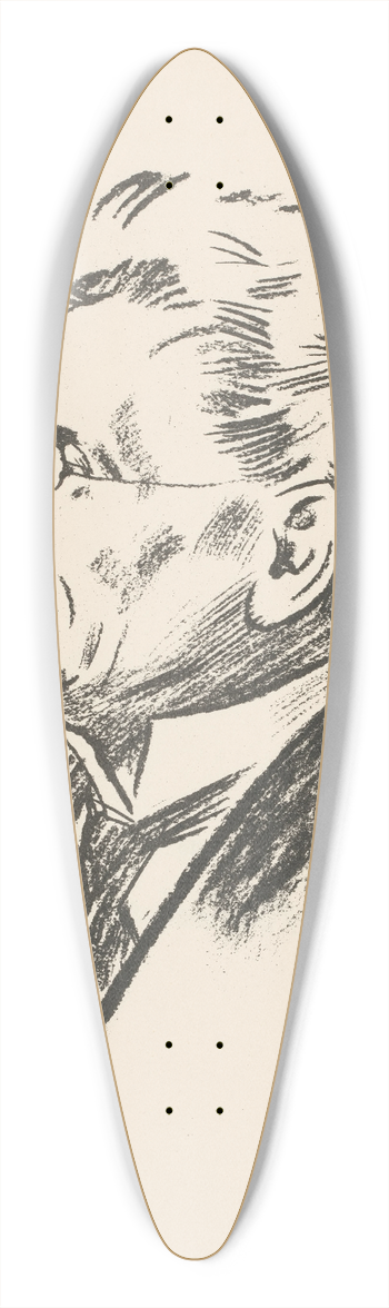 Willy Sluiter - Portret van E. Bonebakker 39.3 inch art pintail longboard deck