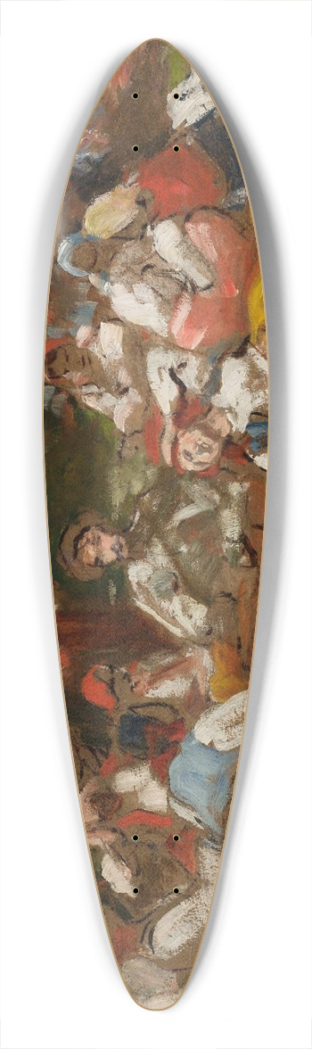 Wincenty Wodzinowski - Sketch for Harvesters resting 39.3 inch art pintail longboard deck