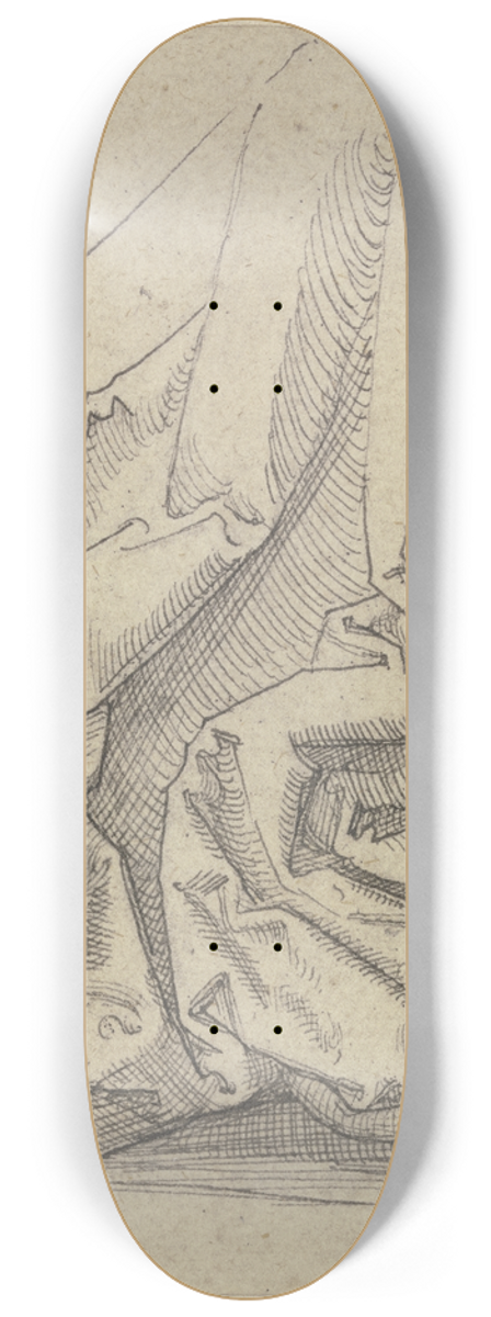 Hans Brosamer - Study of folds 8.25 inch art skate deck