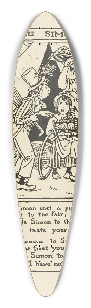 Winifred Smith - Simple Simon 39.3 inch art pintail longboard deck
