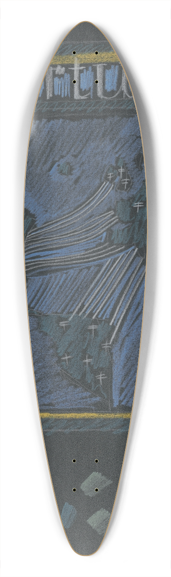 Winold Reiss - Graphic designs for Fortune Magazine.] [Study for cover with telephone lines at different locations on the globe 39.3 inch art pintail longboard deck