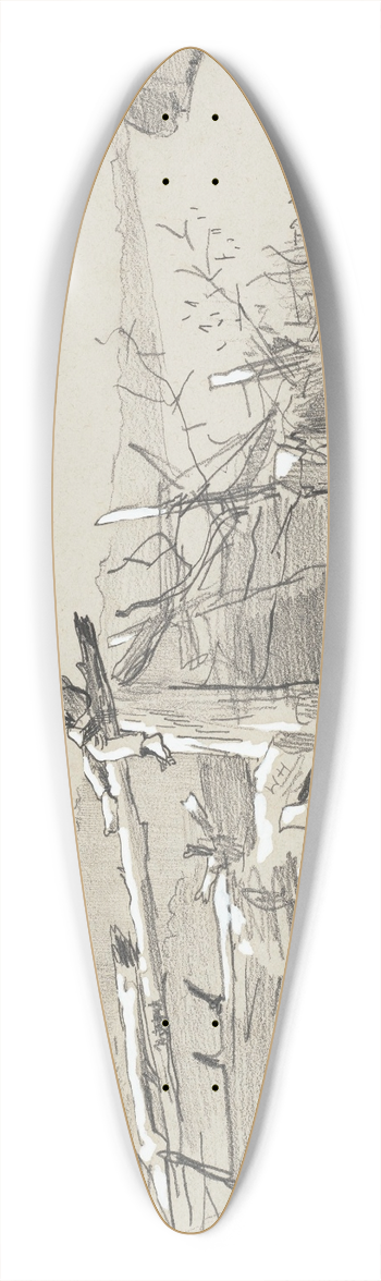 Winslow Homer - Boy with a Stick 39.3 inch art pintail longboard deck