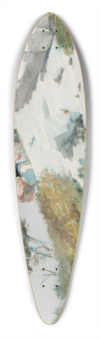 Winslow Homer - Rough Work 39.3 inch art pintail longboard deck