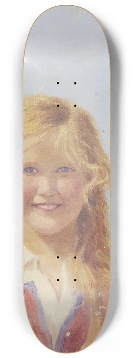 Hans Dahl - Portrait Of A Young Girl 8.25 inch art skate deck