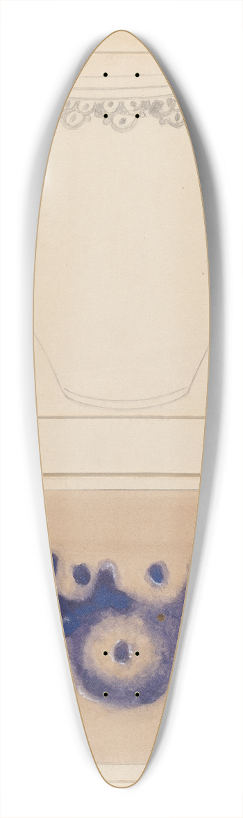 Yolande Delasser - Crock 39.3 inch art pintail longboard deck