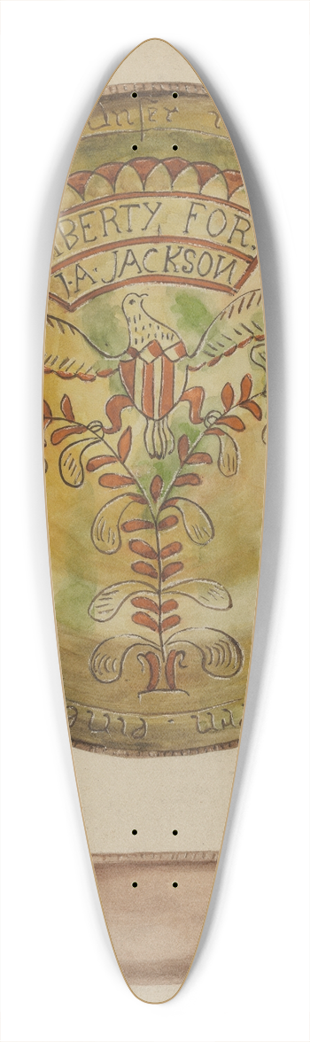 Yolande Delasser - Pa. German Plate 39.3 inch art pintail longboard deck