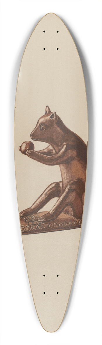 Yolande Delasser - Squirrel Statuette 39.3 inch art pintail longboard deck