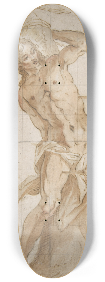 Hans Friedrich Schorer - Saint Sebastian 8.25 inch art skate deck