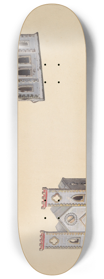 Alf Bruseth - Cathedral Coin Box 8.25 inch art skate deck