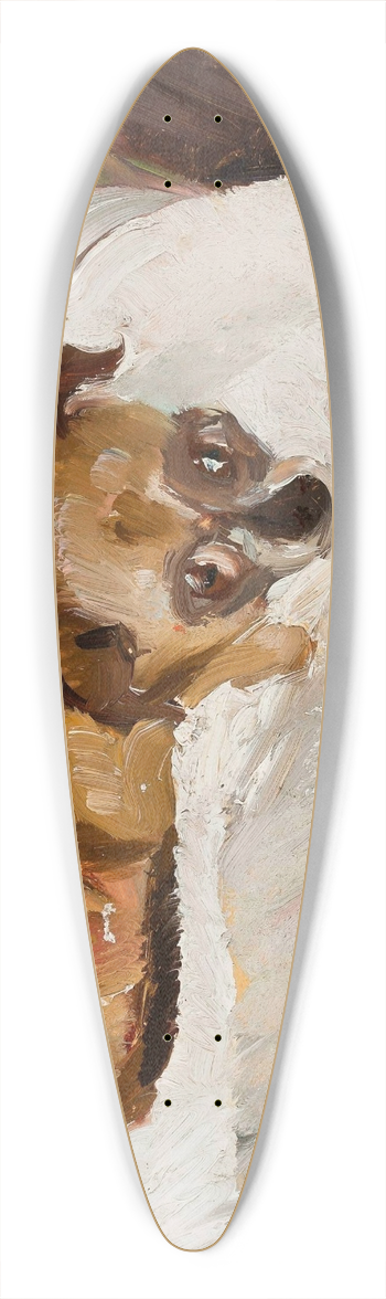 Zygmunt Waliszewski - Lying dog 39.3 inch art pintail longboard deck