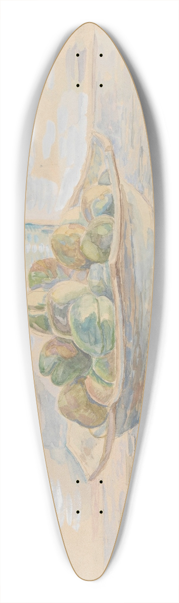 Zygmunt Waliszewski - Still life with almonds 39.3 inch art pintail longboard deck