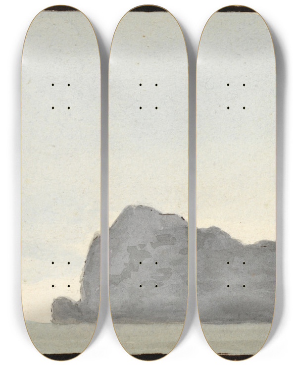 Triptych art skateboard deck of John Thomas Serres The Start West North West by John Thomas Serres (1759-1825)