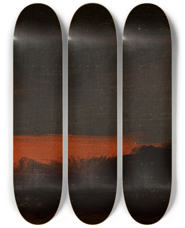 Triptych art skateboard deck of Adam Chmielowski Sunset by Adam Chmielowski (1845-1916)