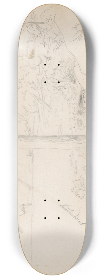 Hans Gude - Fra Sanda 8.25 inch art skate deck