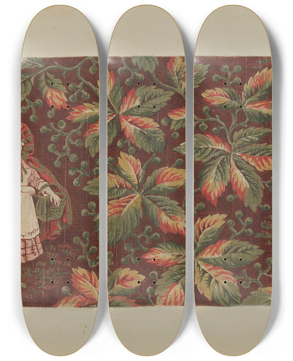 Triptych art skateboard deck of Mildred Ford Printed Textile by Mildred Ford (20-)