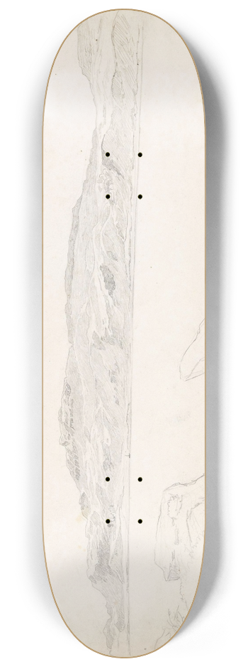 Hans Gude - Kystlandskap ved Oban, Skottland 8.25 inch art skate deck