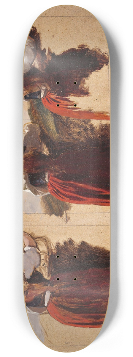 Hans Gude - Studies of a Woman from Rgen 8.25 inch art skate deck