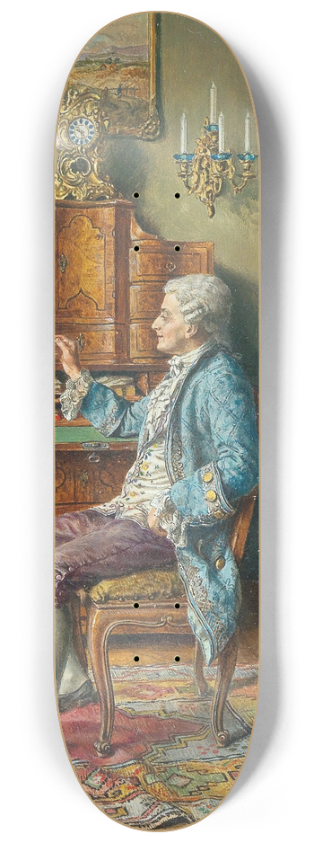 Hans Hamza - Interieur mit Papagei 8.25 inch art skate deck