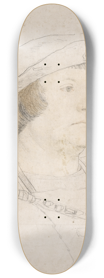 Hans Holbein The Younger - Portrair of an unknown Englishman 8.25 inch art skate deck
