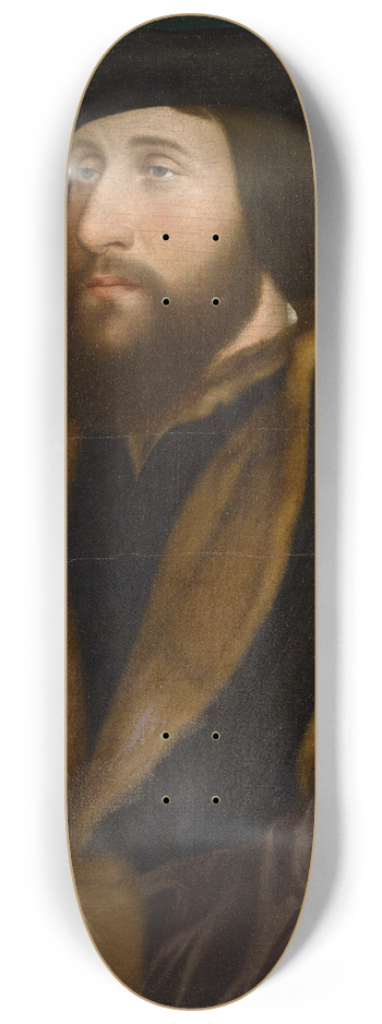 Hans Holbein The Younger - Portrait of an Englishman or Scotsman 8.25 inch art skate deck