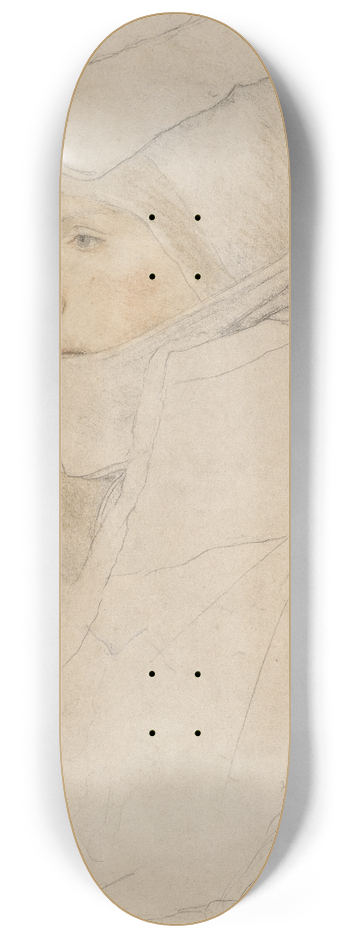 Hans Holbein The Younger - Portrait of Dorothea Meyer, ne Kannengiesser 8.25 inch art skate deck
