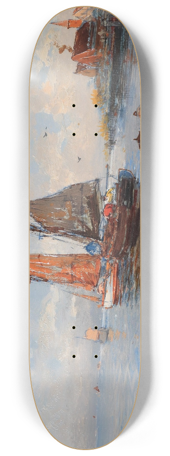 Hans Johann Wagner - Fischerboote II 8.25 inch art skate deck