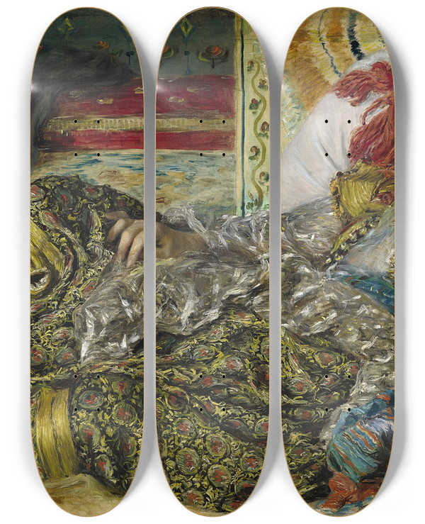 Triptych art skateboard deck of Pierreauguste Renoir Odalisque by Pierre-Auguste Renoir (1841-1919)