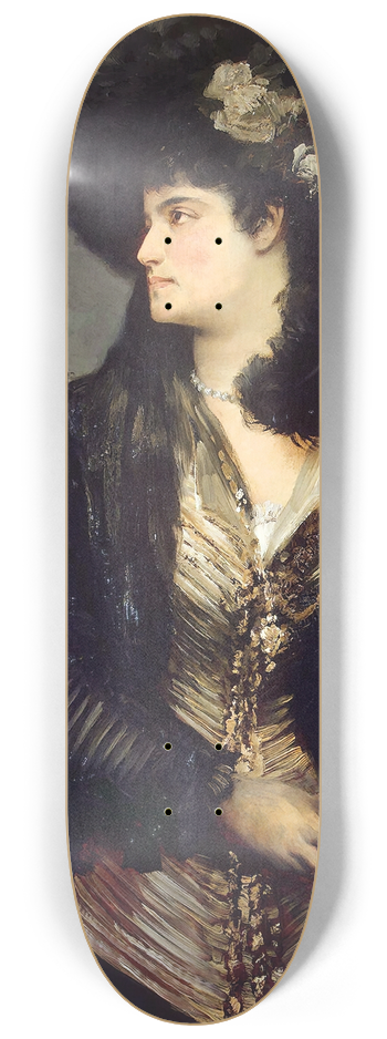 Hans Makart - Portrait Of A Lady 8.25 inch art skate deck