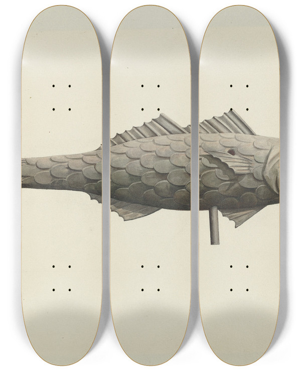 Triptych art skateboard deck of Henry Tomaszewski Weather Vane by Henry Tomaszewski