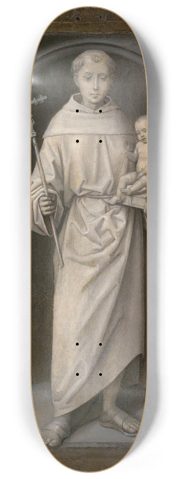 Hans Memling - Saint Anthony of Padua 8.25 inch art skate deck