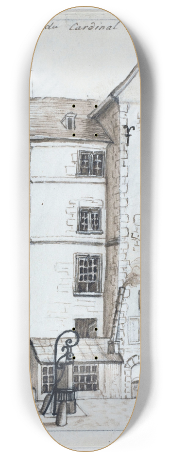 Alfred Bonnardot - Restes du Collge Cardinal Lemoine, rue Saint-Victor 8.25 inch art skate deck