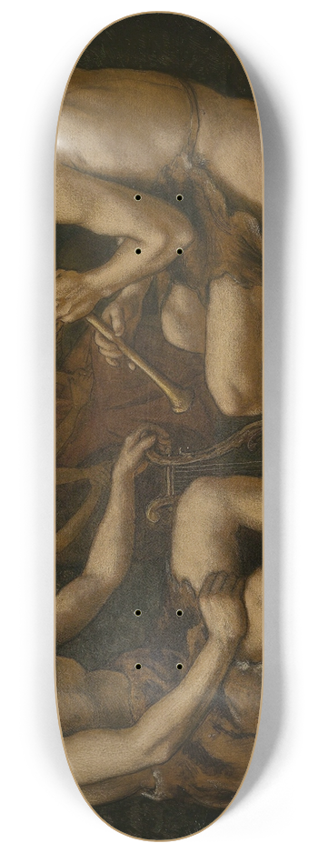 Hans Thoma - Apollon and Marsyas 8.25 inch art skate deck