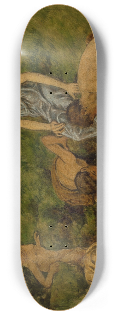 Hans Thoma - At the spring well 8.25 inch art skate deck