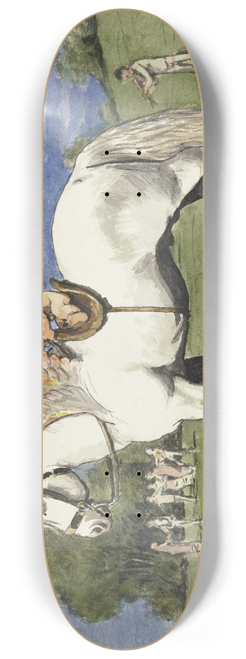 Hans Thoma - Cherub on Pegasus 8.25 inch art skate deck