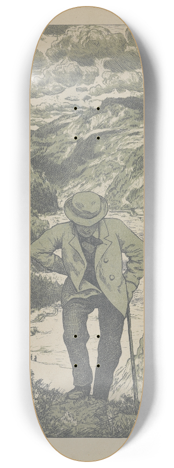 Hans Thoma - Der Wanderer (Meisterblatt) 8.25 inch art skate deck