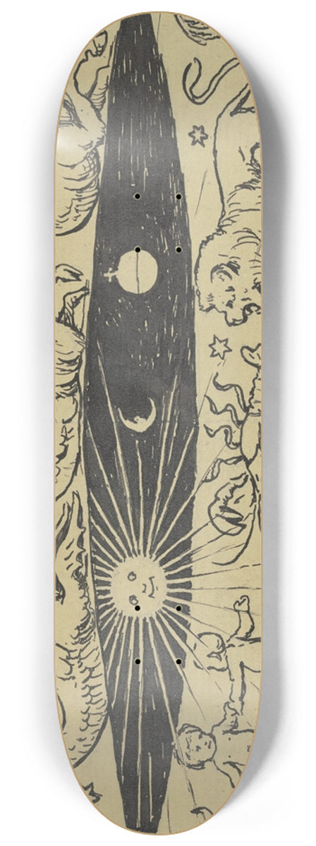 Hans Thoma - Exlibris Elise Kchler-Genth 8.25 inch art skate deck