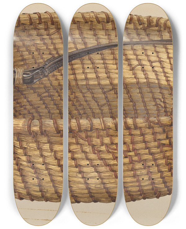 Triptych art skateboard deck of Alfonso Moreno Grain Basket by Alfonso Moreno