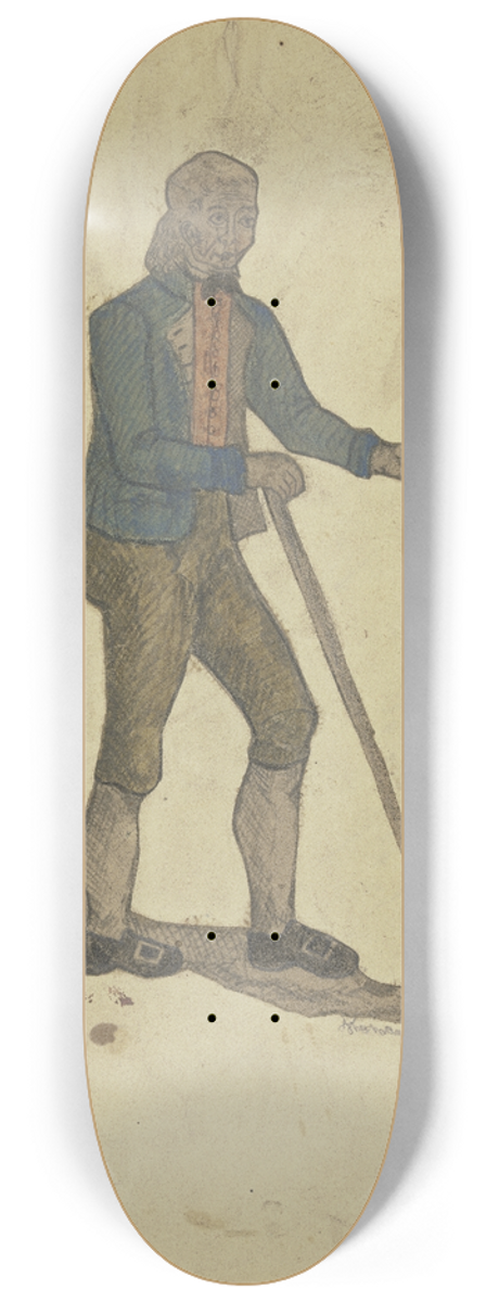 Hans Thoma - Farmer from the Black Forest 8.25 inch art skate deck