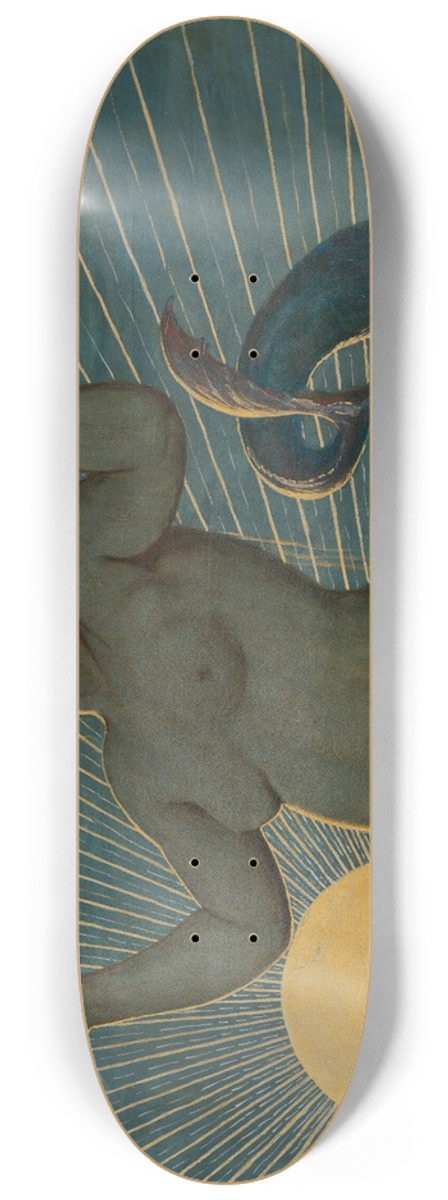 Hans Thoma - Meereserwachen 8.25 inch art skate deck