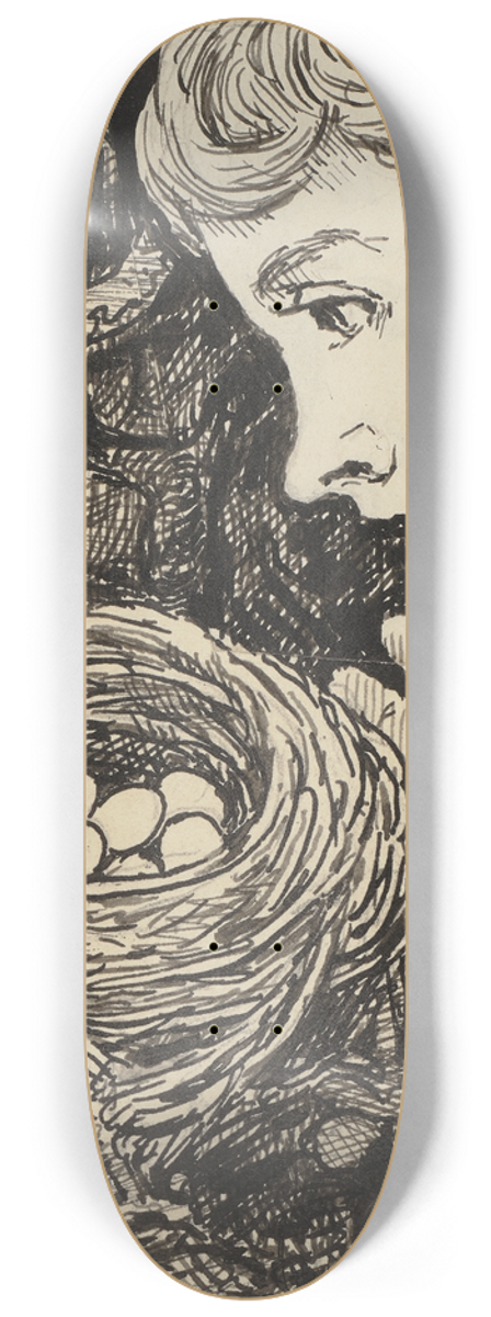 Hans Thoma - Nest 8.25 inch art skate deck