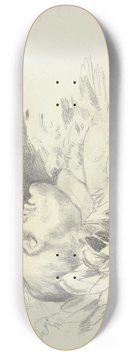 Hans Thoma - Otto Kchler auf dem Totenbett, von rechts 8.25 inch art skate deck