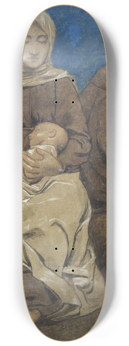 Hans Thoma - The Rest on The Flight into Egypt 8.25 inch art skate deck