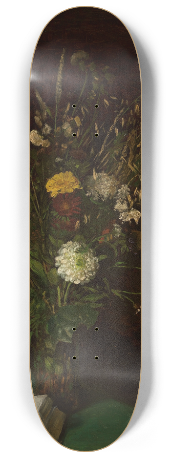 Hans Thoma - Vase with flowers 8.25 inch art skate deck