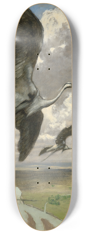 Hans Thoma - Wondrous birds 8.25 inch art skate deck