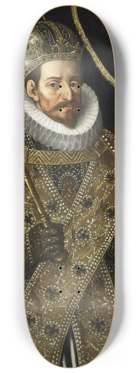 Hans von Aachen - Matthias, Emperor of the Holy Roman Empire (1557-1619) 8.25 inch art skate deck