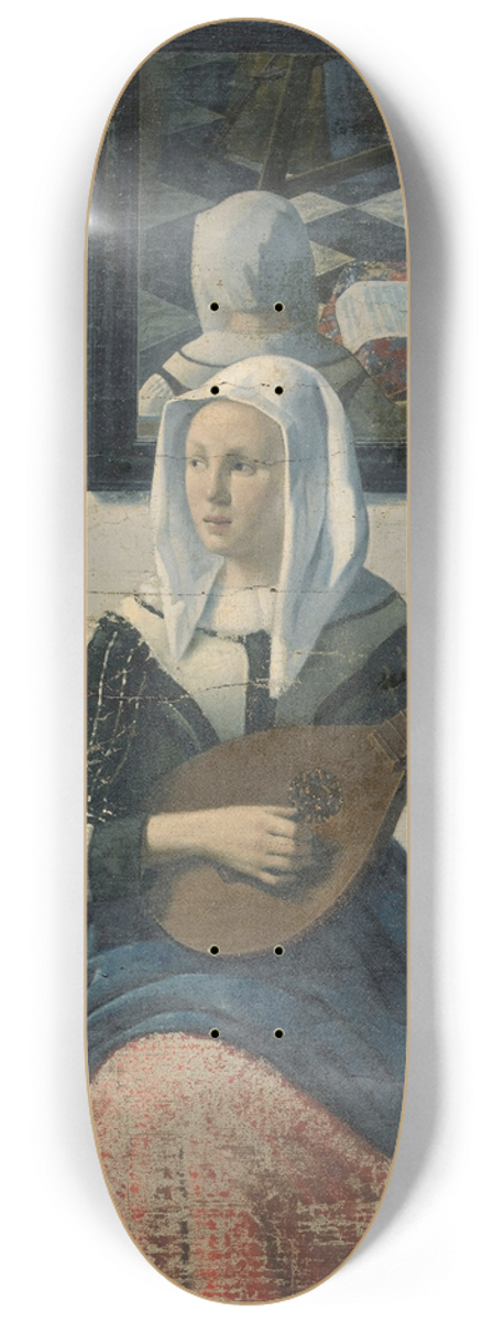 Han van Meegeren - Cisterspelende vrouw 8.25 inch art skate deck