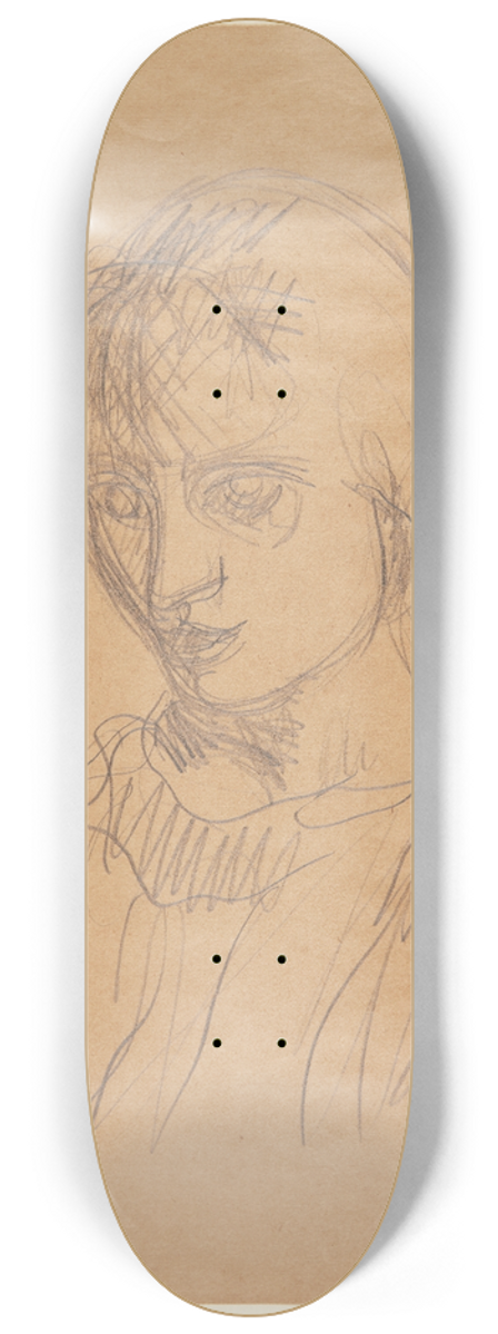 Harald Giersing - Portrt af kunstnerens kone, Besse Giersing 8.25 inch art skate deck